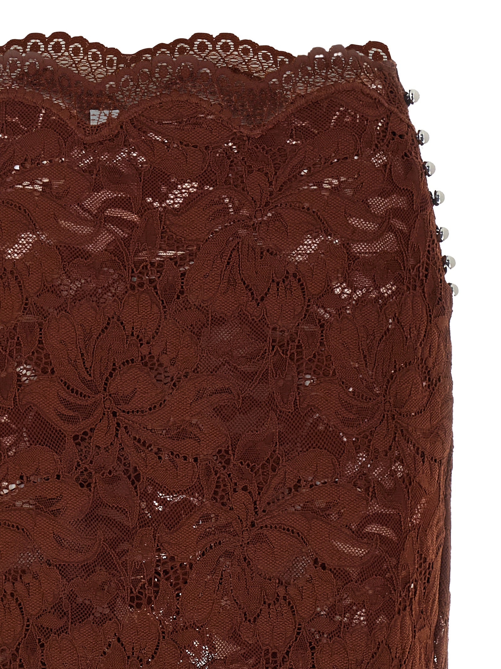 Lace skirt Brown Polyamide