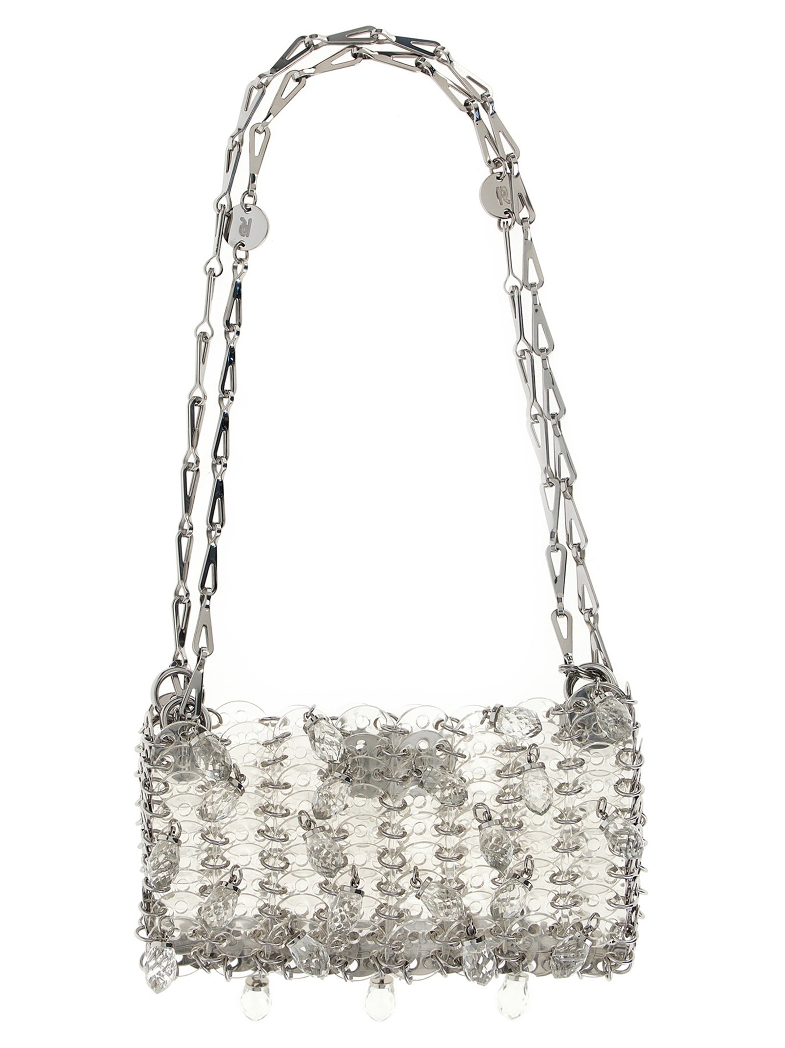 1969 Nano Crystal Resin Shoulder Bag Silver Synthetic Resins Pt Sst