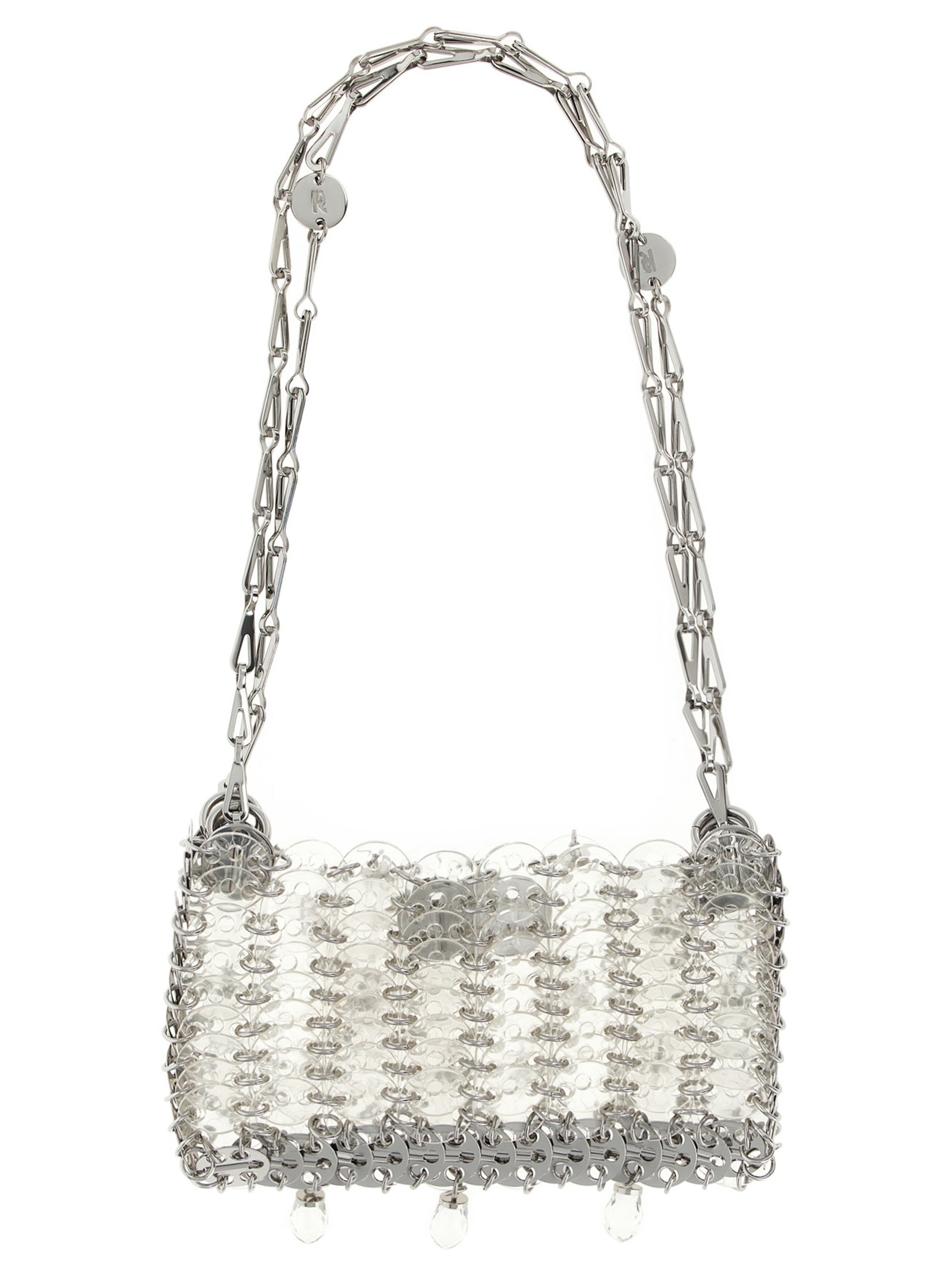 1969 Nano Crystal Resin Shoulder Bag Silver Synthetic Resins Pt Sst