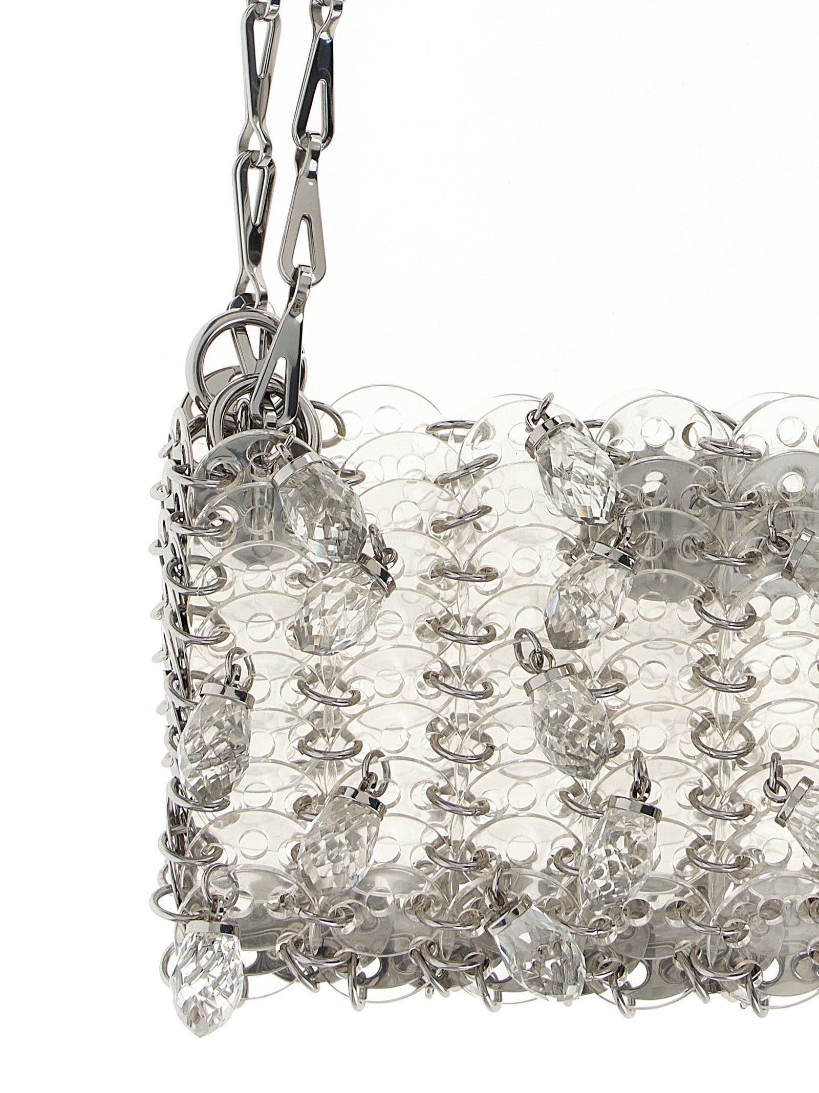1969 Nano Crystal Resin Shoulder Bag Silver Synthetic Resins Pt Sst