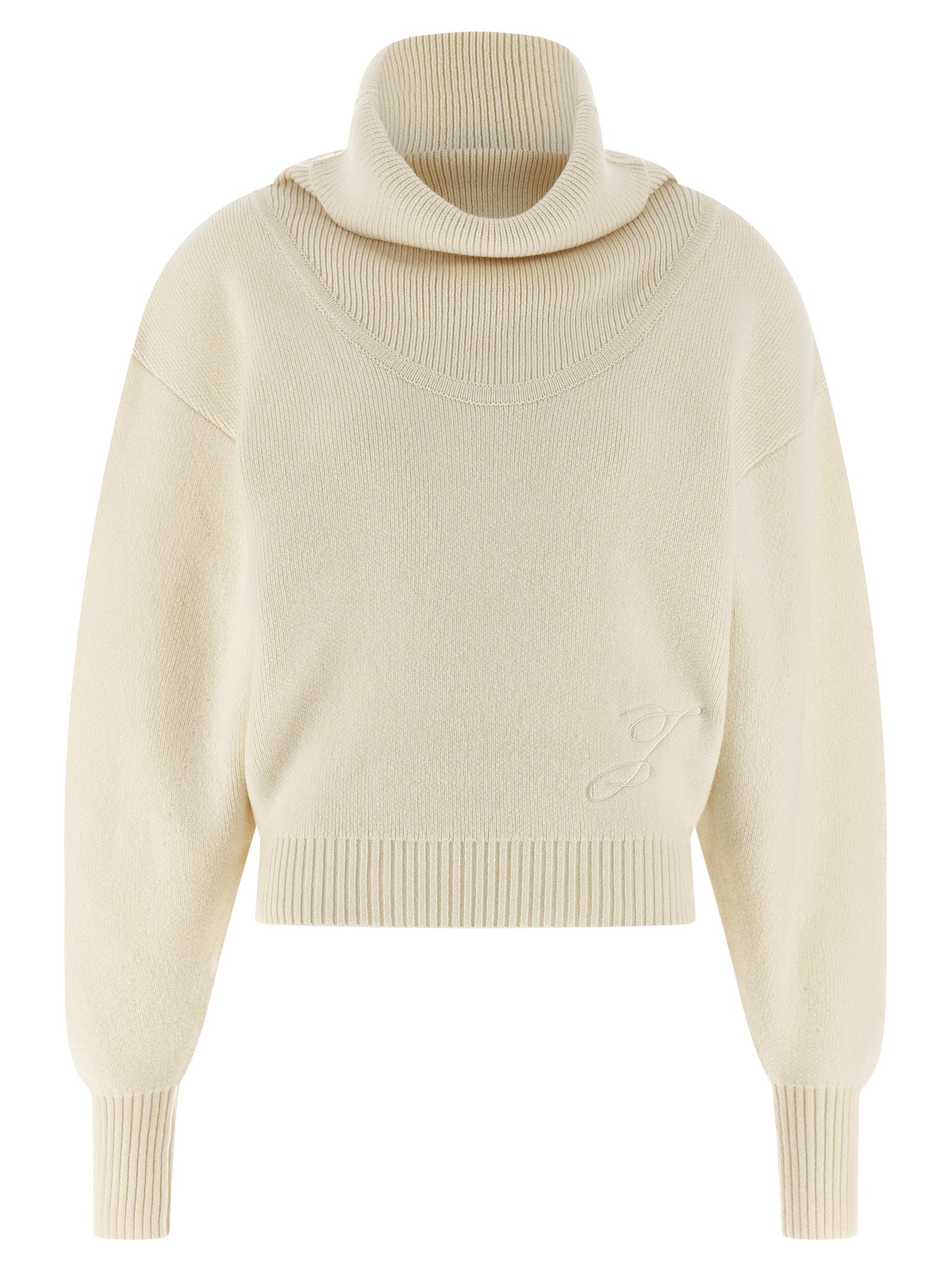 La Maille Pallone sweater White Virgin Wool Cashmere Sweater, Cardigans