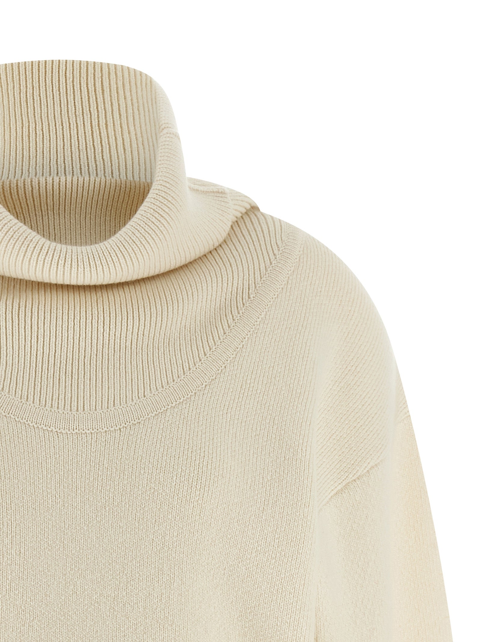 La Maille Pallone sweater White Virgin Wool Cashmere Sweater, Cardigans