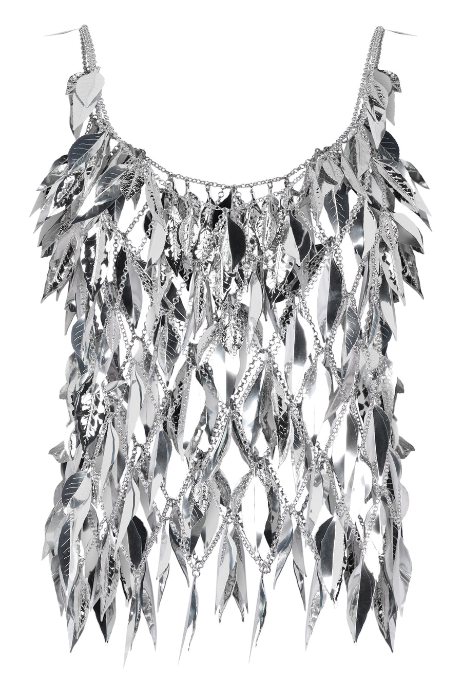 Chainmail Top Silver Brass Vests & Tank Tops