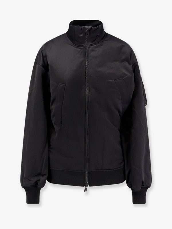 Recycled Nylon Bomber Black Polyamide Jacket