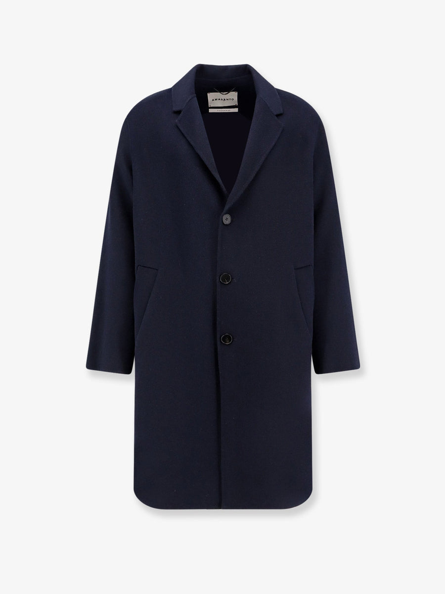 Outdoor Wool Coat Blue