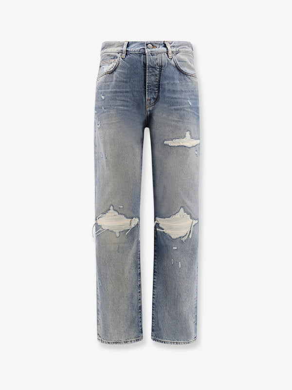 Jeans Destroyed-Effect Blue Cotton