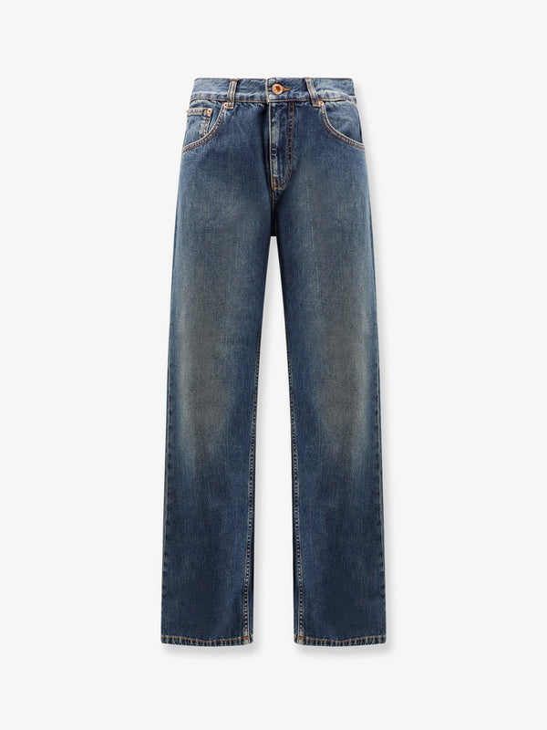 Jeans Five-Pocket Blue Cotton