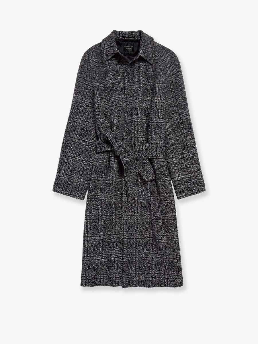 One Layer Raglan Wool Coat Grey