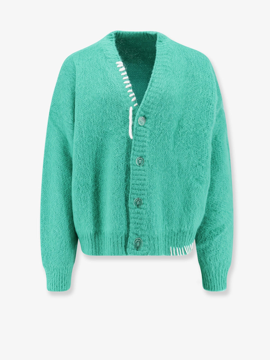 Mohair Blend Cardigan Green Acrylic