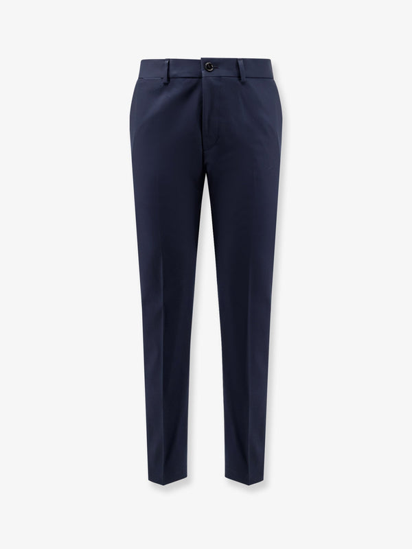 Trousers Cotton And Silk Blue