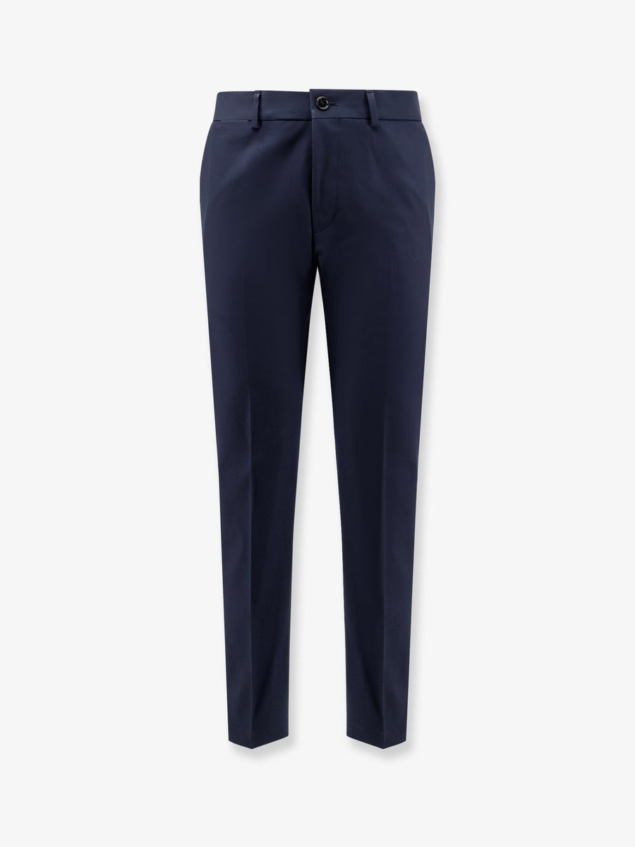 Trousers Cotton And Silk Blue