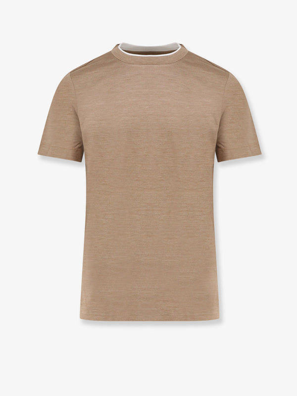 T-Shirt Cotton-Silk Brown Cotton Silk T-shirts