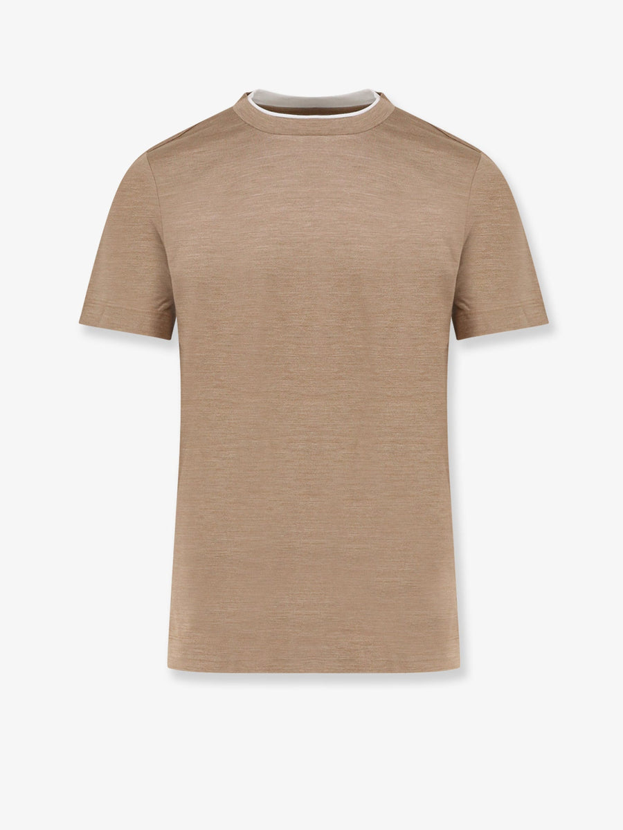 T-Shirt Cotton-Silk Brown Cotton Silk T-shirts