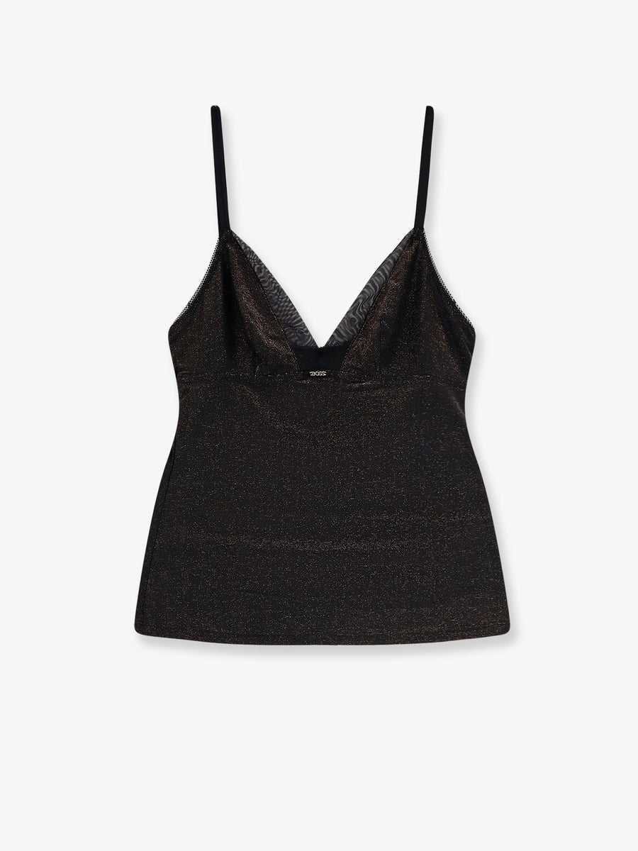 Tank Top And Slip Set Lurex Black Polyamide T-shirts & Jerseys