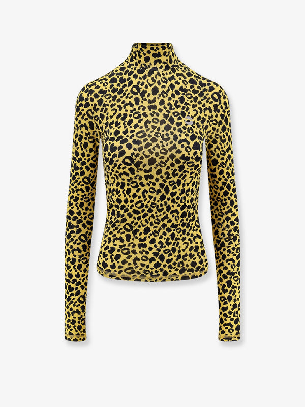 Knitted Second Skin Viscose Top Animal Print T-shirts & Jerseys