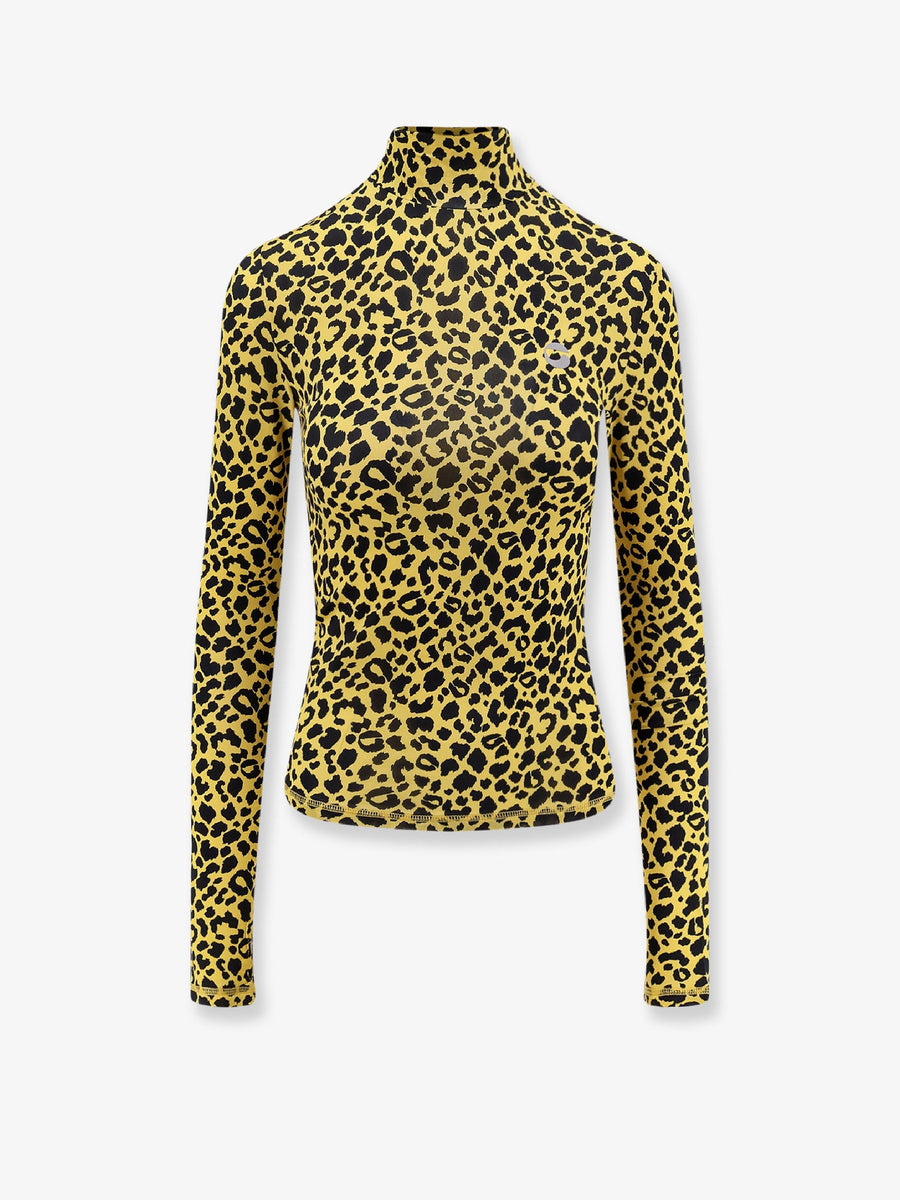 Knitted Second Skin Viscose Top Animal Print T-shirts & Jerseys