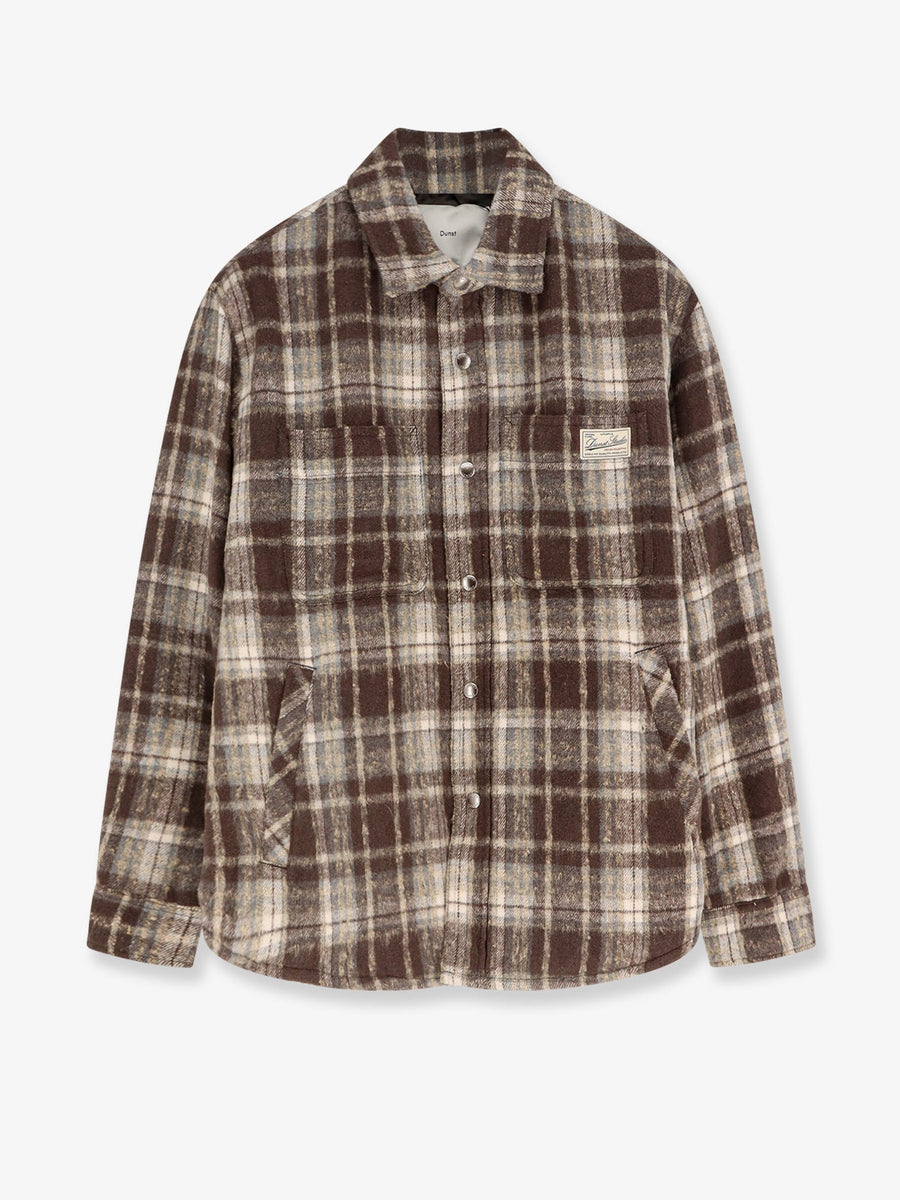 Jacket Madras Flannel Brown Polyester