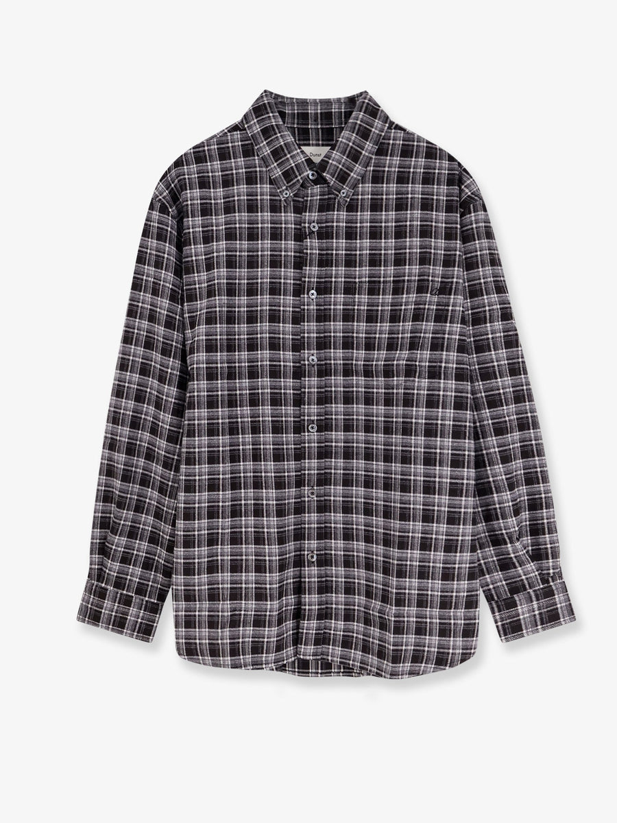 Check Flannel Shirt Black Polyester