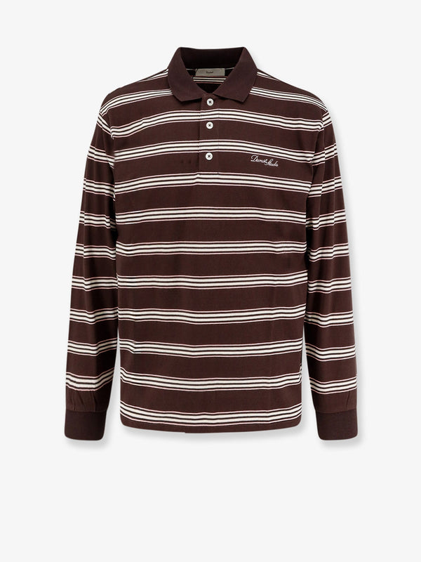 Polo Shirt Cotton Brown Tops