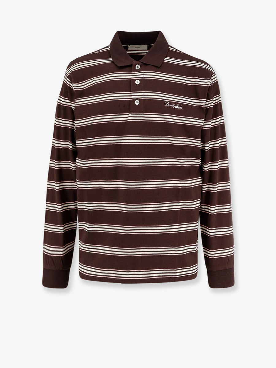 Polo Shirt Cotton Brown Tops