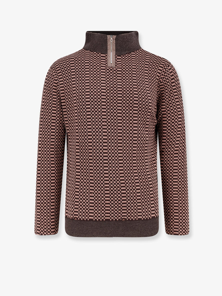 Puke & Cry Polo Sweater Brown Cotton / Wool
