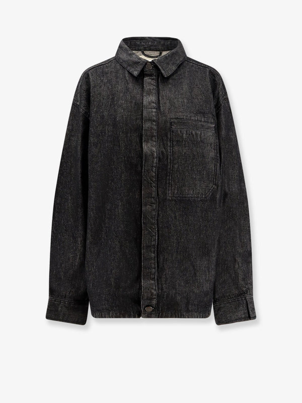 Herculean Black Denim Shirt-Jacket Cotton