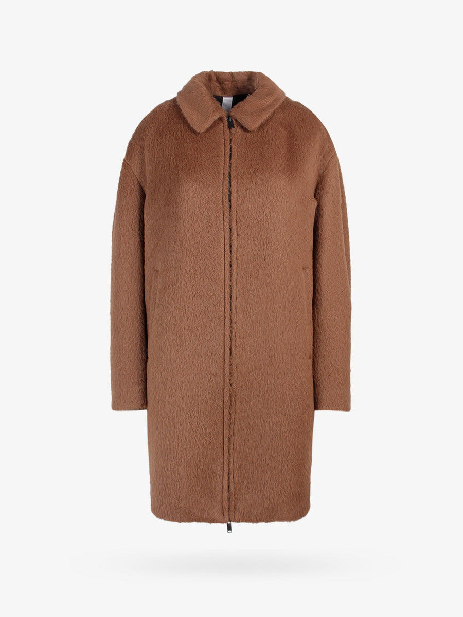 Coat Alpaca And Virgin Wool — Brown Suri