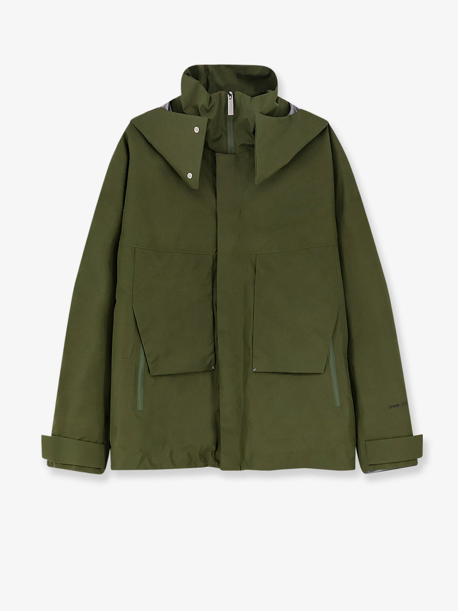 Waterproof Padded Jacket Green Polyester