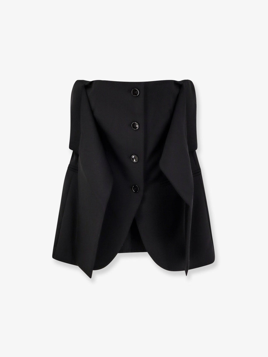 Virgin Wool Top Black T-shirts & Jerseys