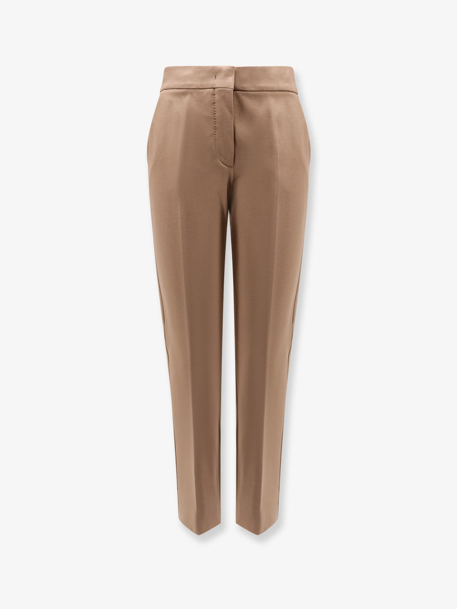 Viscose Blend Trousers Brown