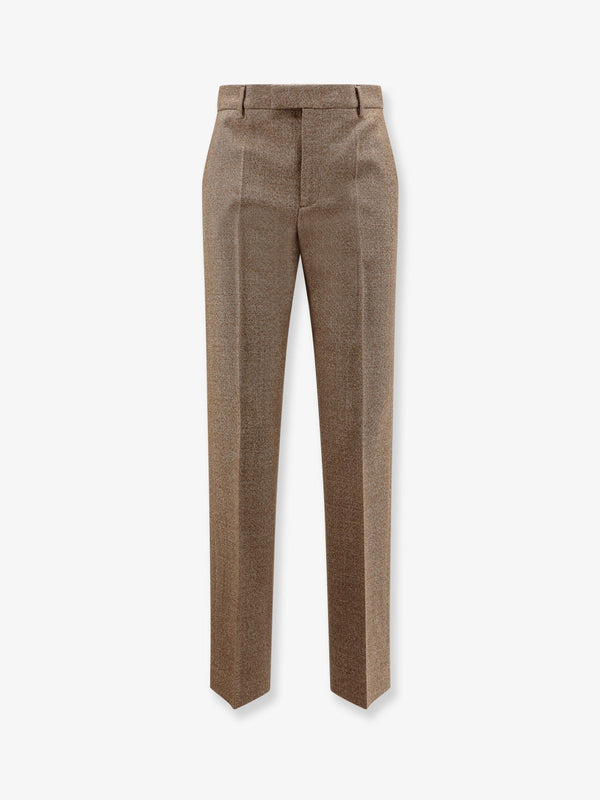 Virgin Wool Trousers Brown