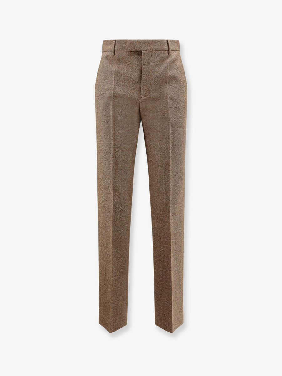 Virgin Wool Trousers Brown