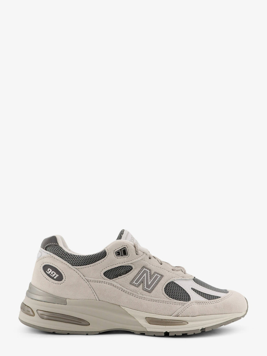 Low-Top Sneakers Grey Mesh/suede Trainers