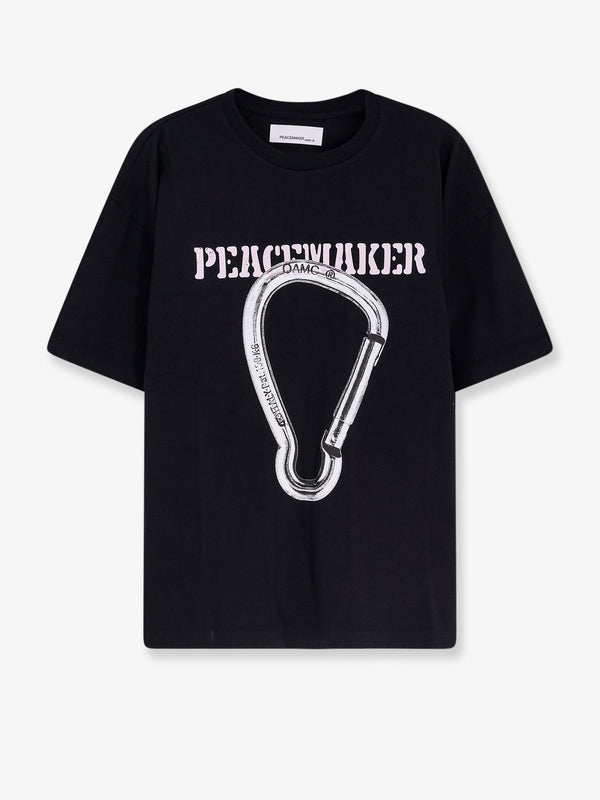 T-Shirt Carabinier Print Black Cotton T-shirts