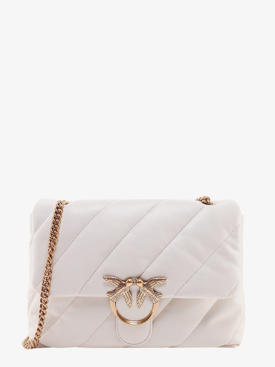 Shoulder Bag Matelassé Leather White