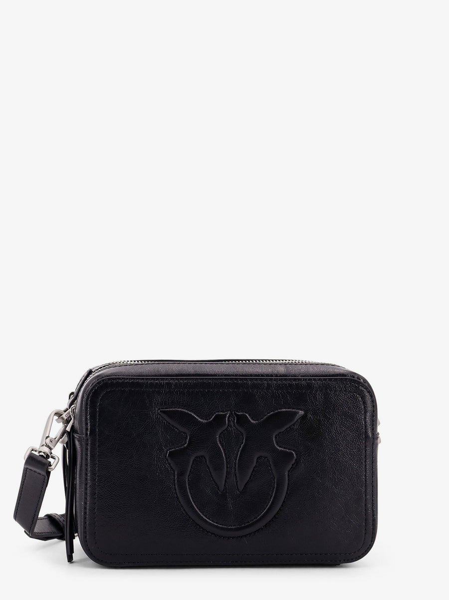 Shoulder Leather Bag Carrie — Black