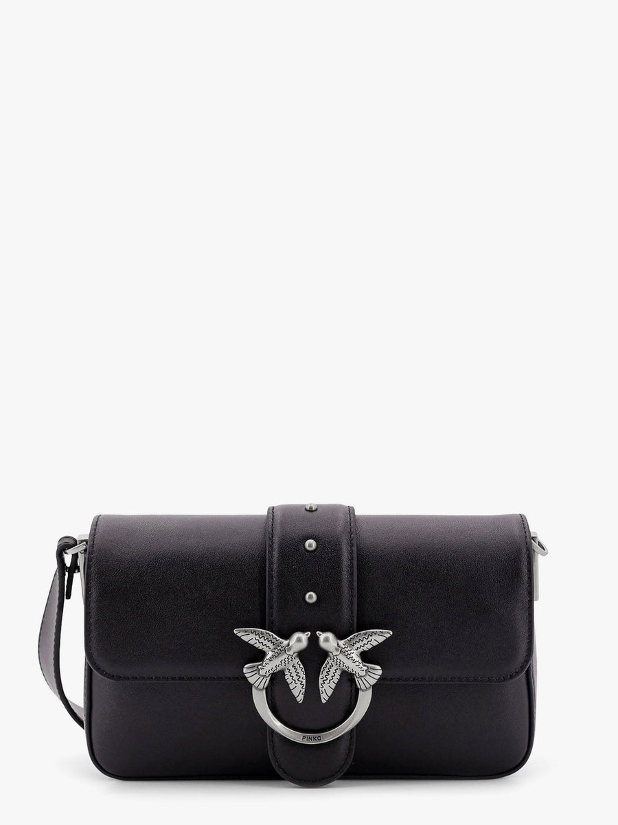 Leather Shoulder Bag Love One Mini Black