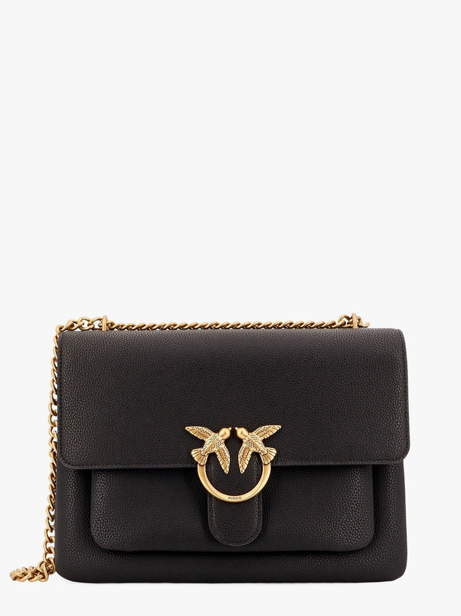 Leather Shoulder Bag Black