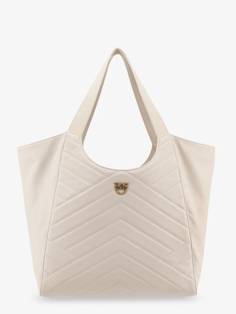 Shoulder Bag Quilted Leather White