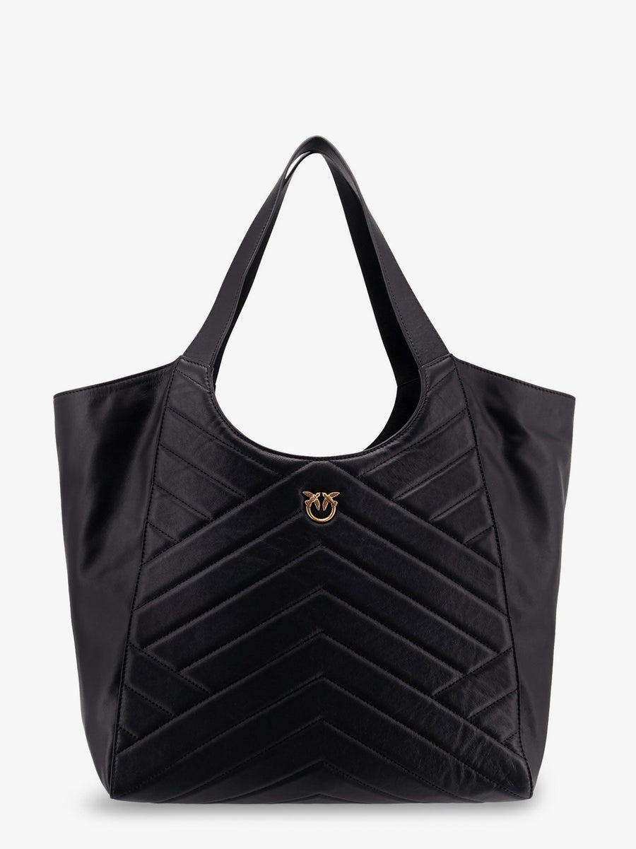 Quilted Leather Shoulder Bag Black