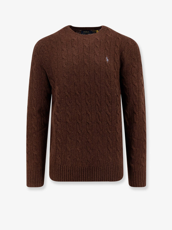 Wool And Cashmere Cable Knit Sweater Brown