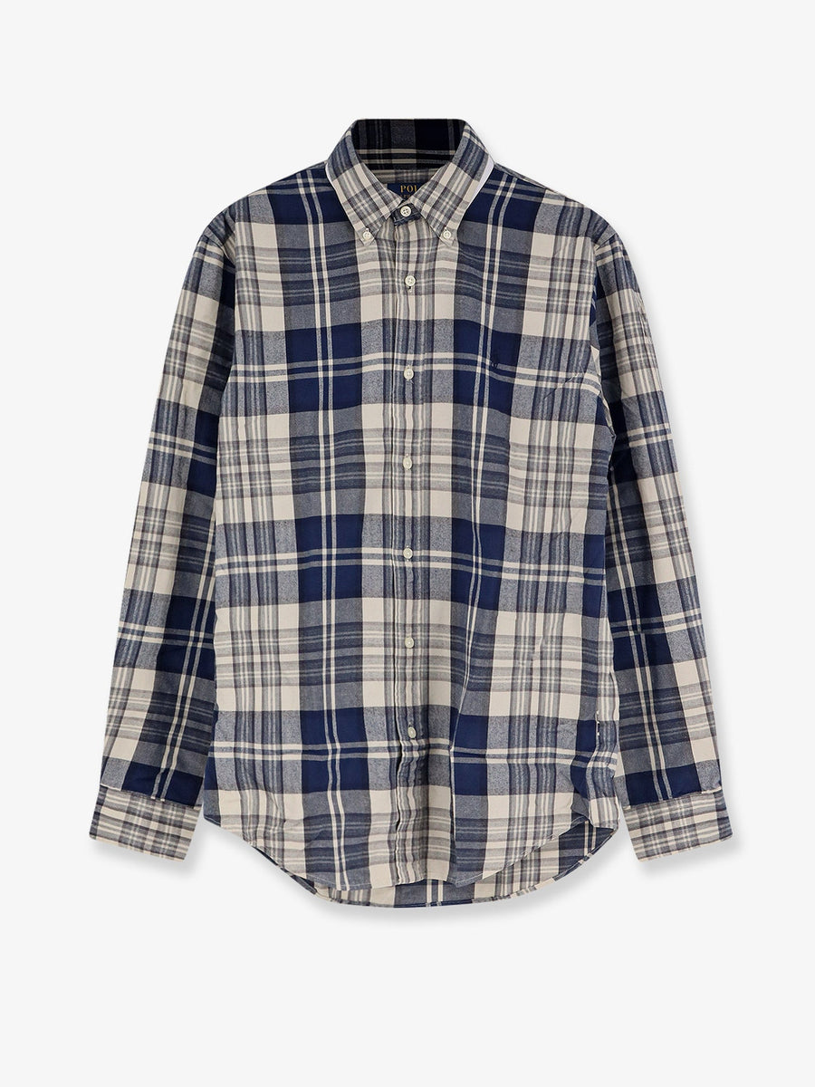 Custom Fit Cotton Shirt Blue