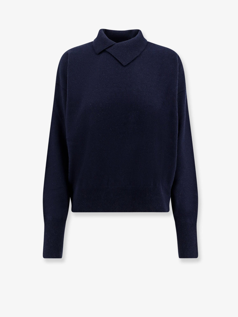 Turtleneck Wool Sweater Blue