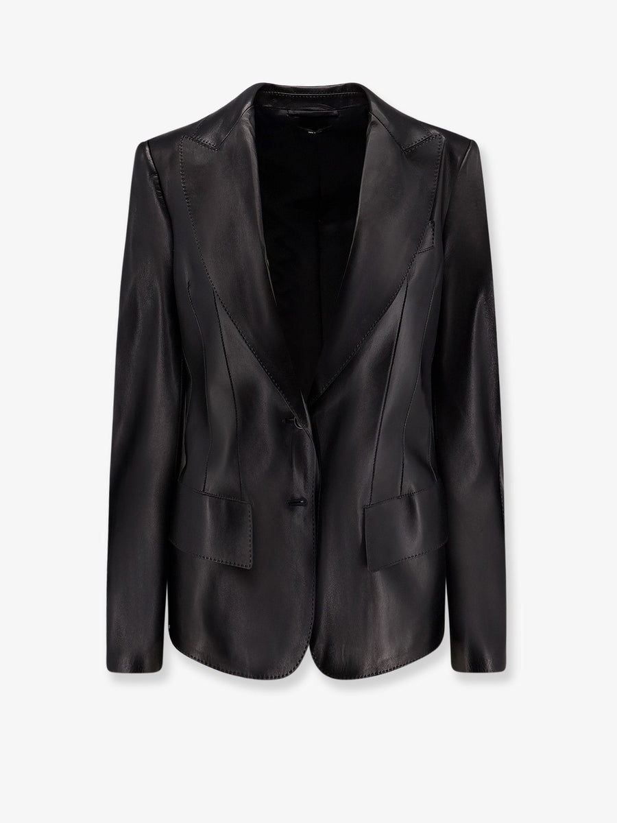 Leather Blazer Black Jacket