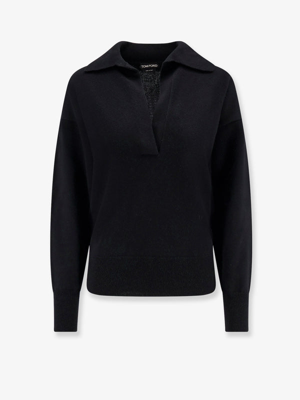Cashmere Polo Shirt Black Knitwear