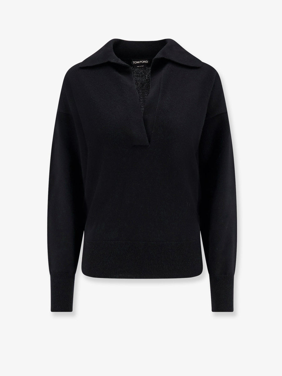 Cashmere Polo Shirt Black Knitwear