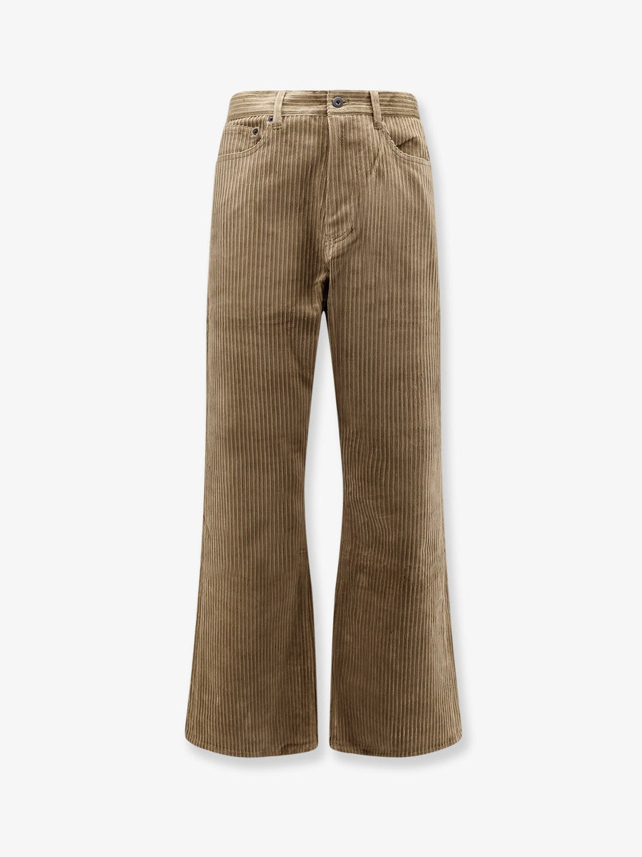 Trousers Corduroy Beige Cotton