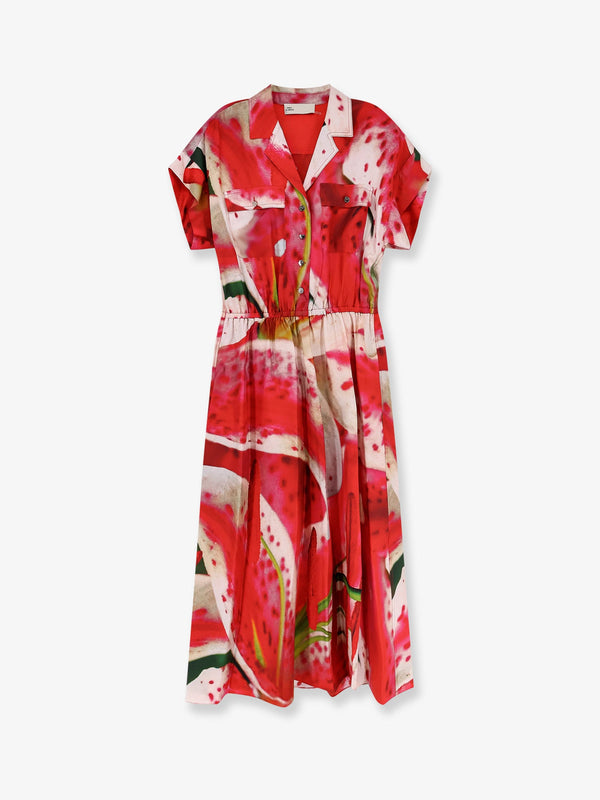 Silk Chemisier Dress Multicolour