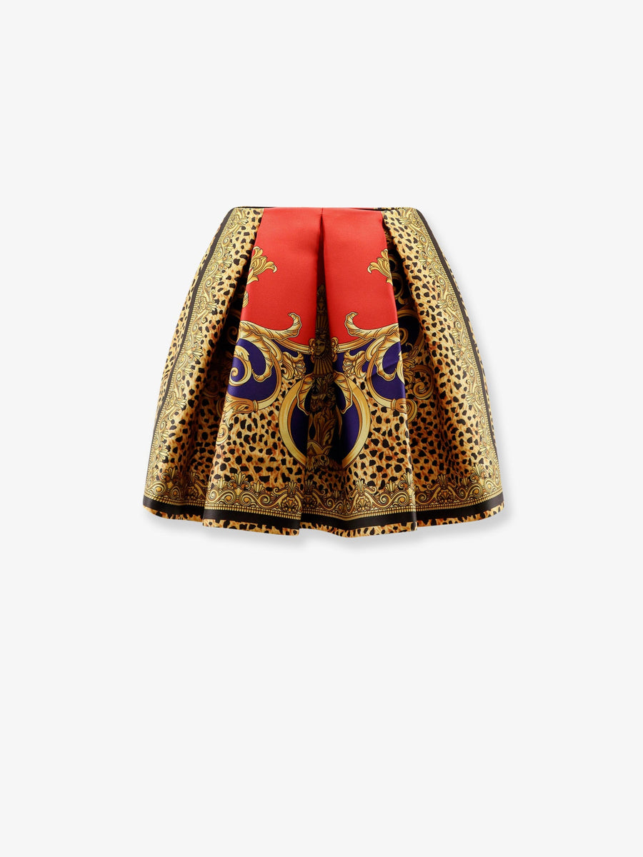 Skirt Cheetah Barocco Silk Duchesse Yellow Polyester