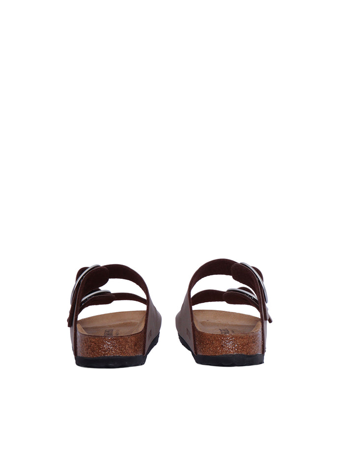 Arizona Big Buckle Mocca, Birkibuc Brown Birkoflor Sole In Eva Sandal